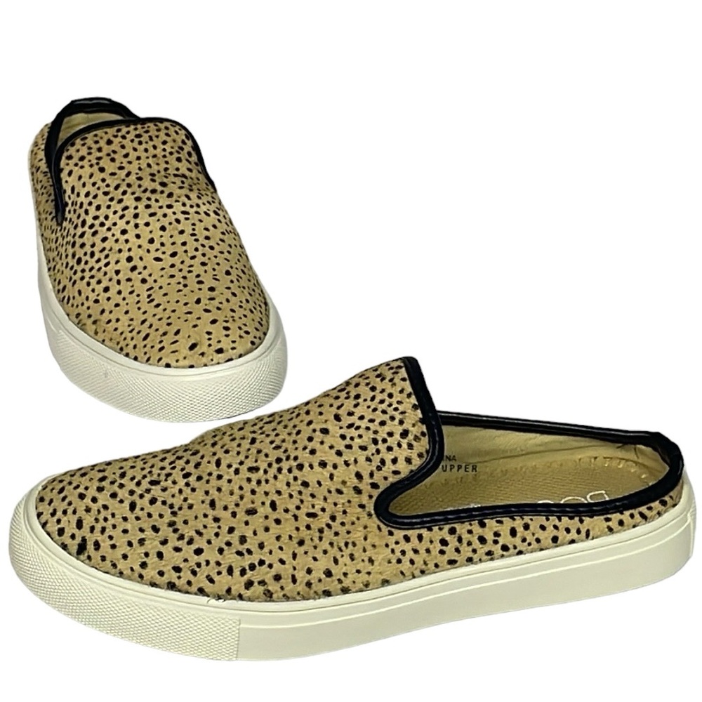EUC Boutique By Corkys “Abbott” Tan Leopard Print Slides Women’s Size 7